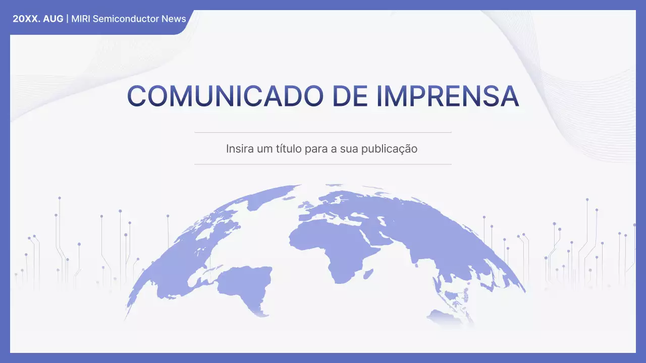 Descrição do comunicado de imprensa da Blue Modern