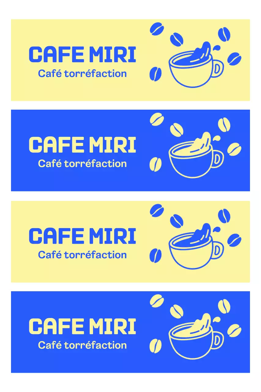 Publicité du Blue Modern Cafe