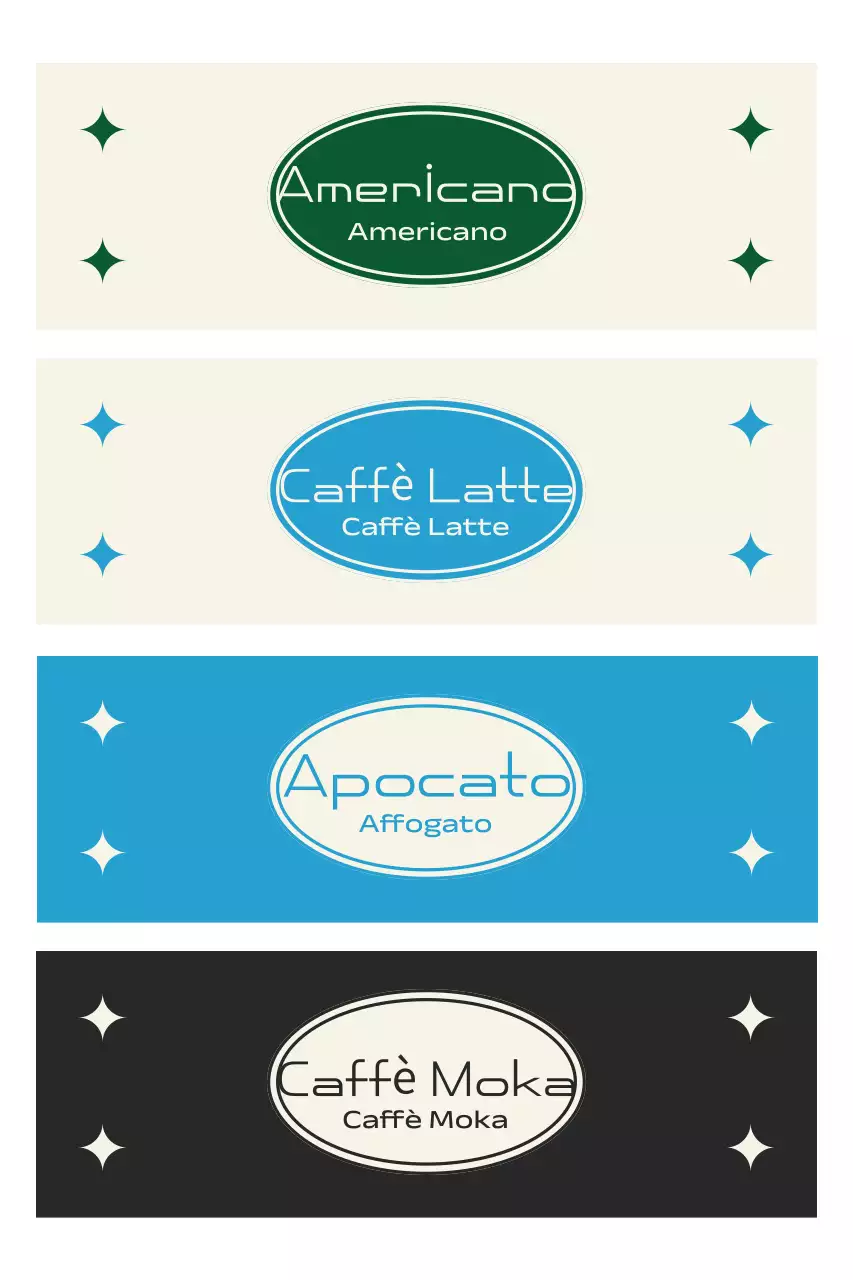 Menù del caffè semplice alla menta