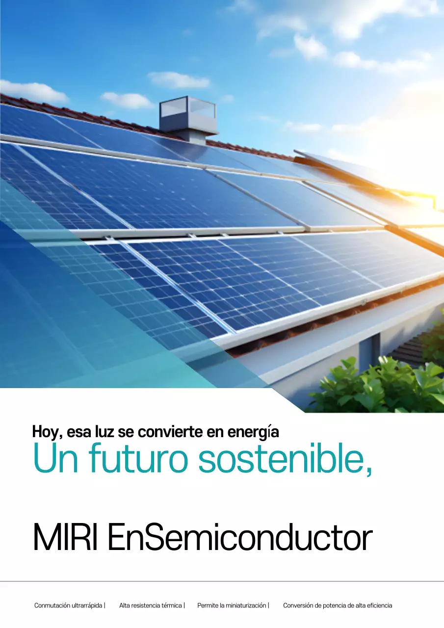 El moderno anuncio de semiconductores solares de Blue