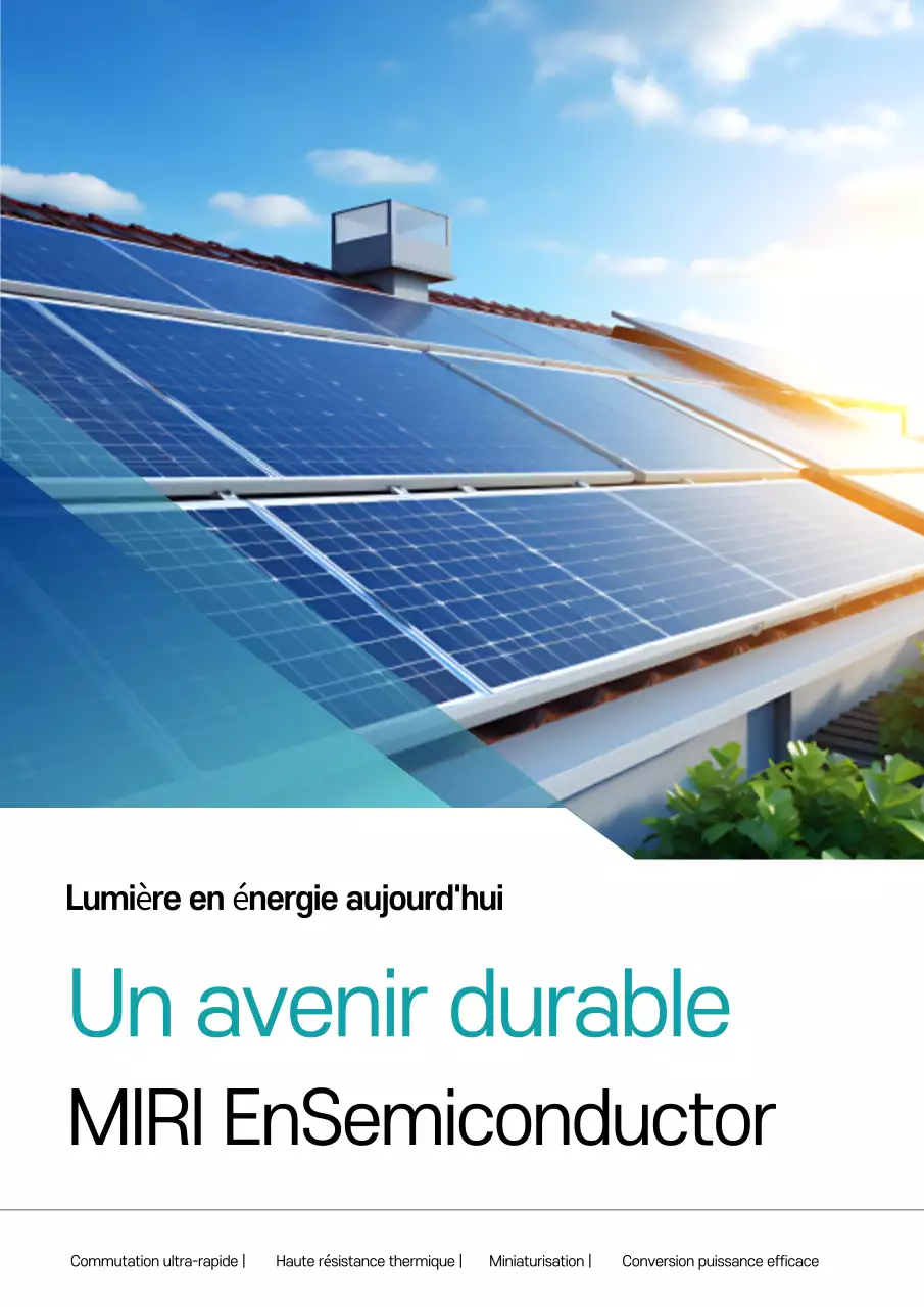 Publicité moderne de Blue pour les semi-conducteurs solaires