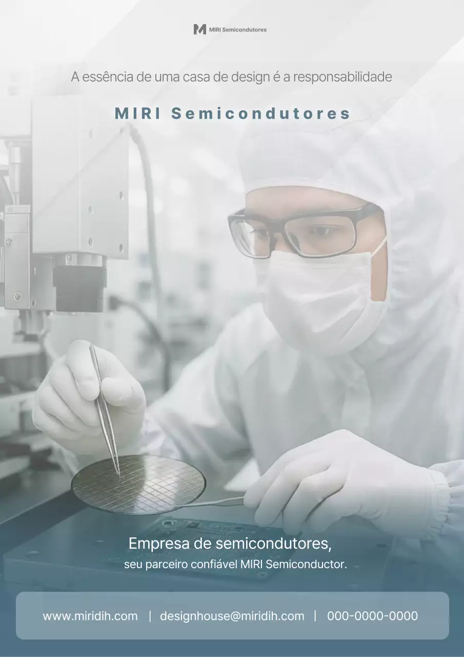 Anúncio de semicondutores modernos cinza