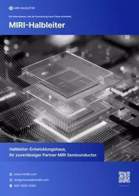 Blaue moderne Halbleiterwerbung