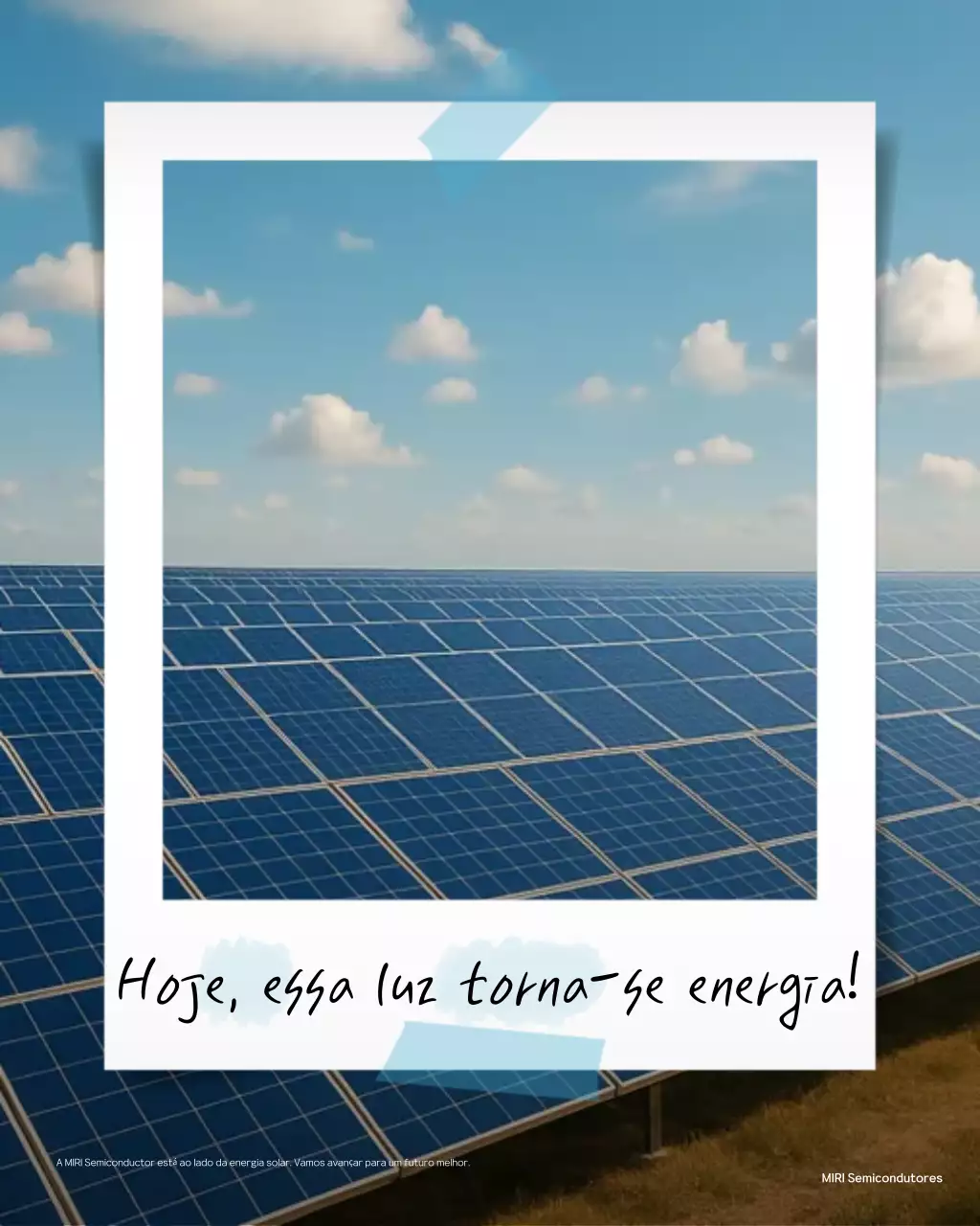 Anúncio de Energia Moderna Azul Celeste