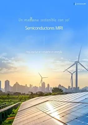 Anuncio de energía moderna azul cielo