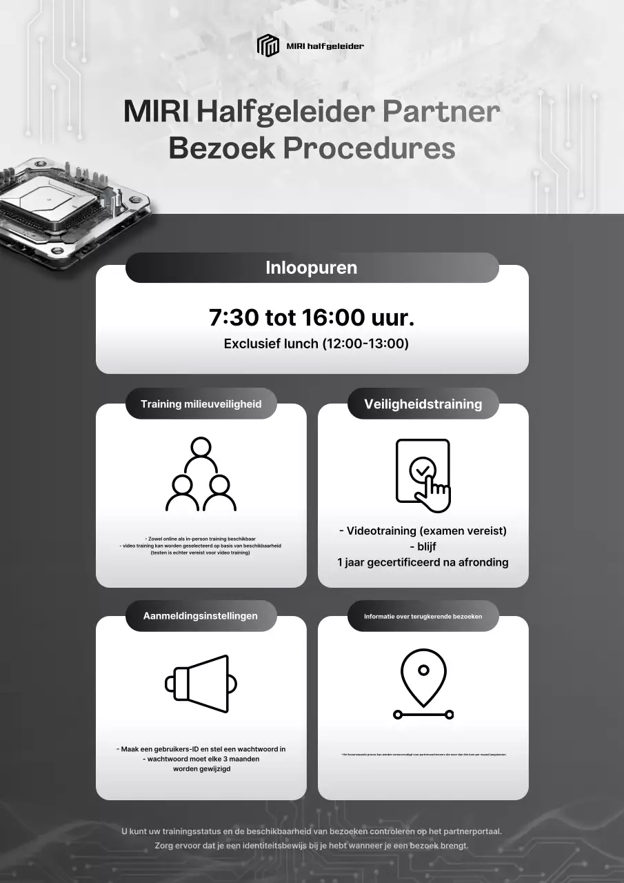 Zwart-witte, overzichtelijke veiligheidsgids