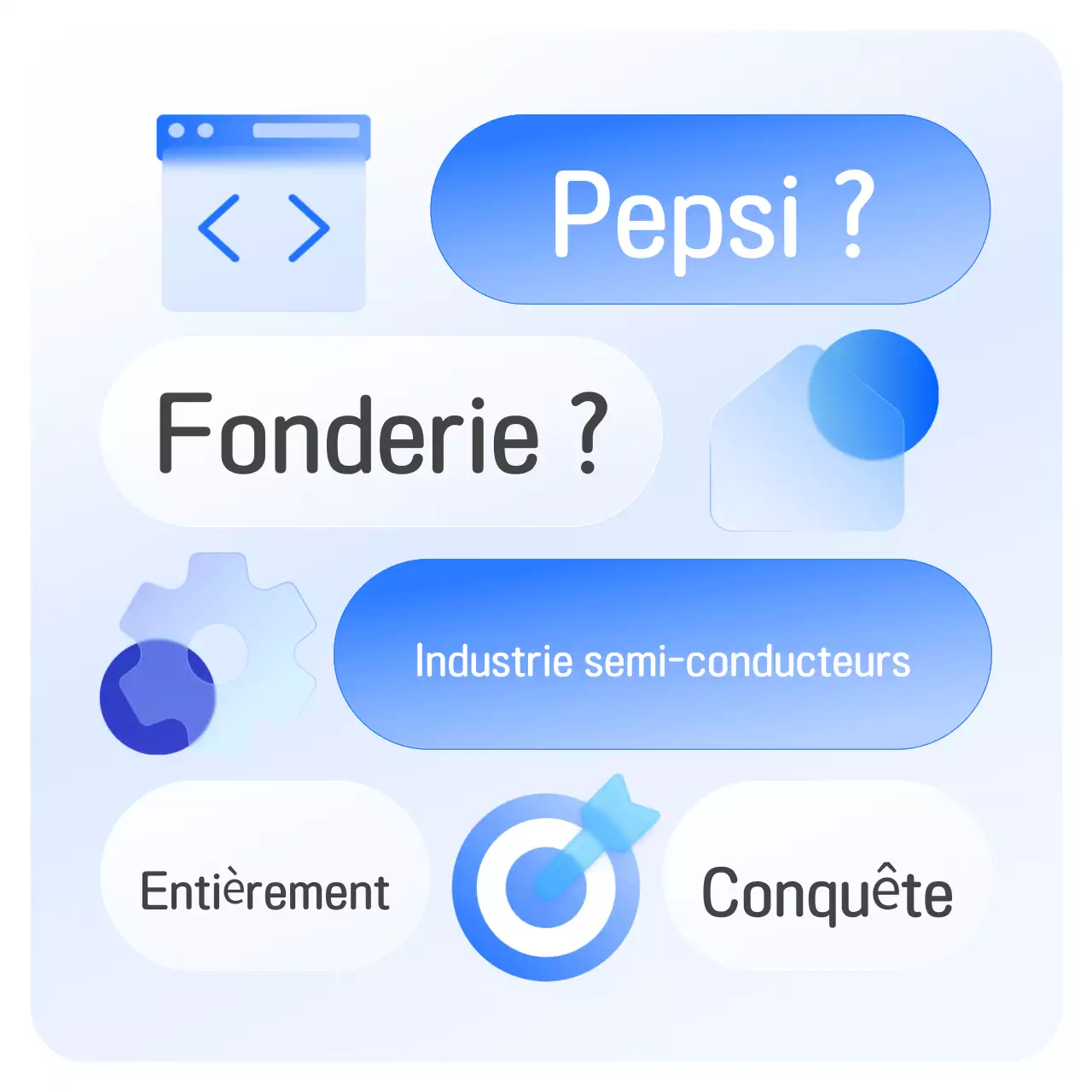 Promotion de l'industrie des semi-conducteurs modernes bleus