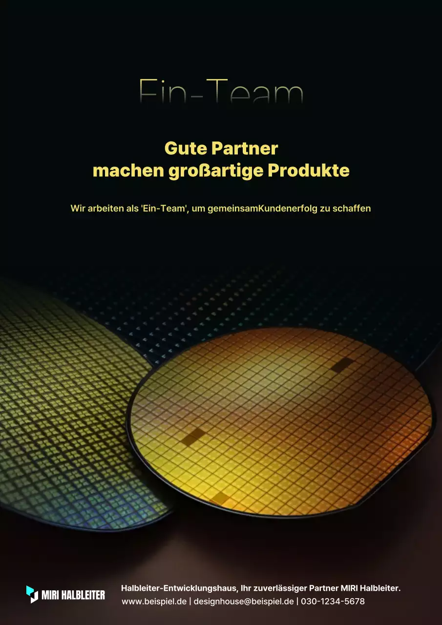 Schwarze moderne Halbleiterwerbung