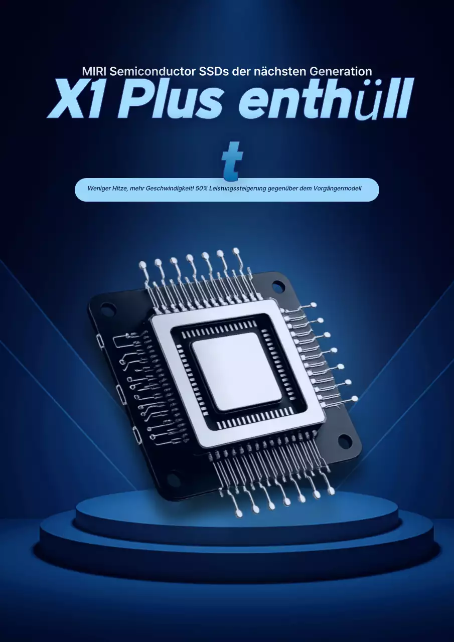 Blaue moderne Technologie-Werbung