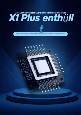 Blaue moderne Technologie-Werbung