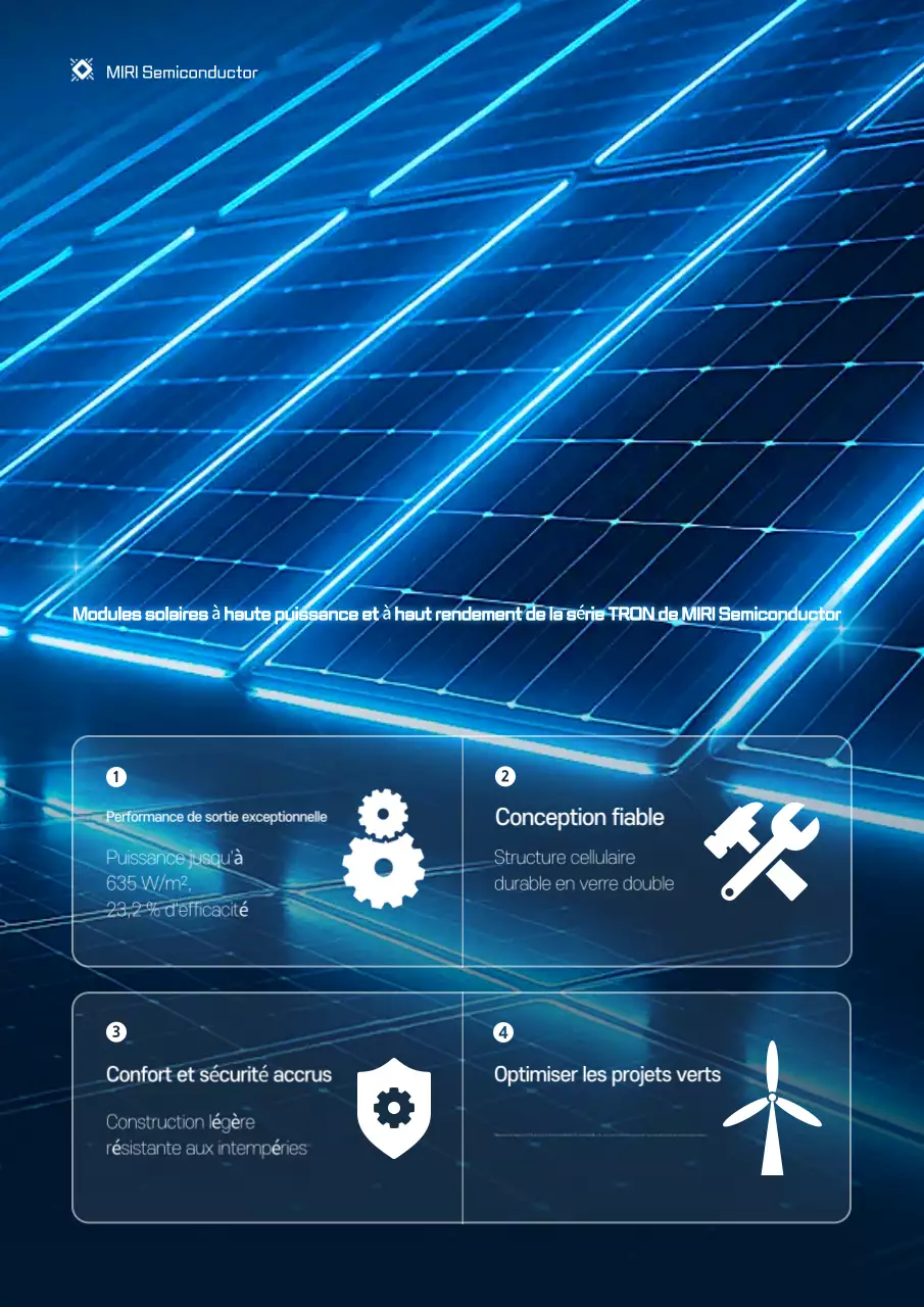 Publicité pour le module solaire Blue Cyber