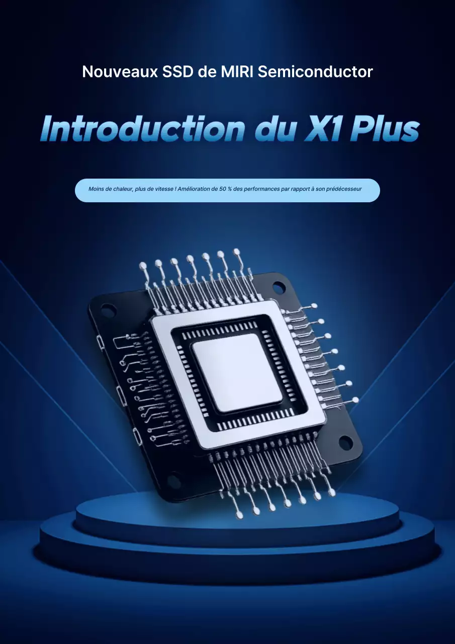 Publicité sur la technologie moderne bleue