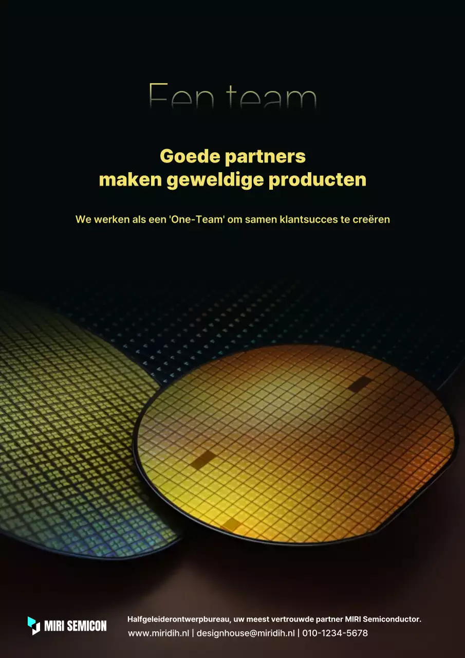 Zwarte moderne halfgeleideradvertentie