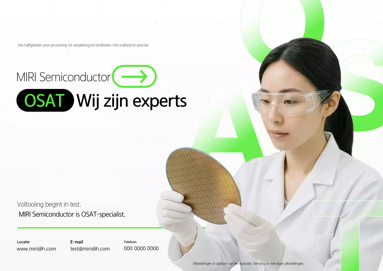 Groene moderne halfgeleideradvertentie