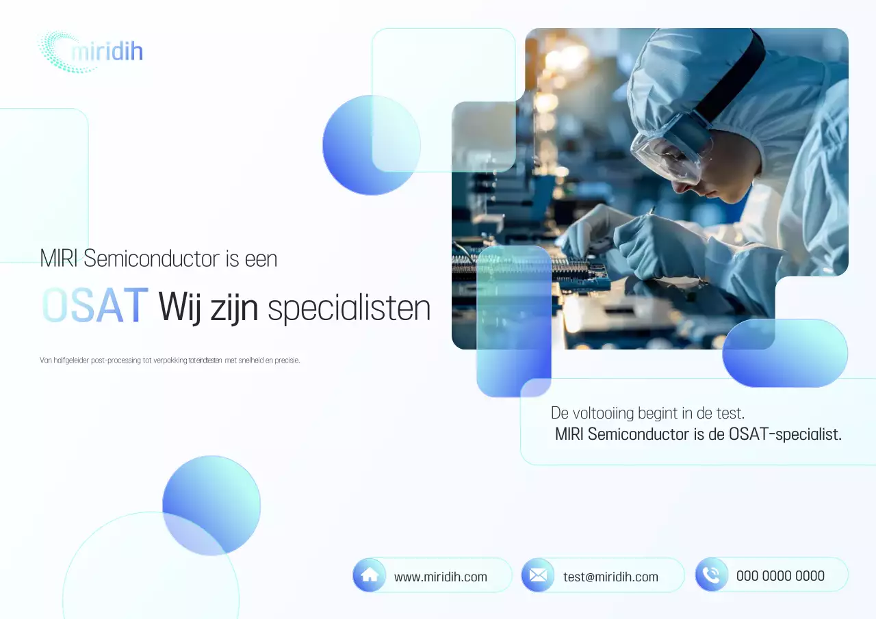 Hemelsblauwe moderne technologie-advertentie