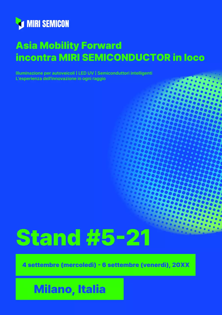 Mostra di tecnologia moderna blu