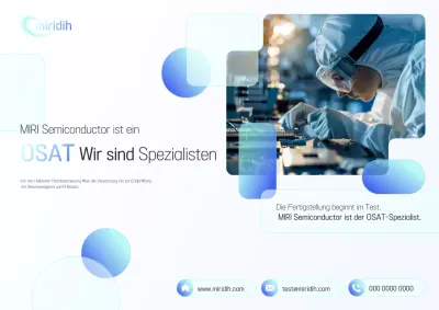 Himmelblaue Werbung für moderne Technologie