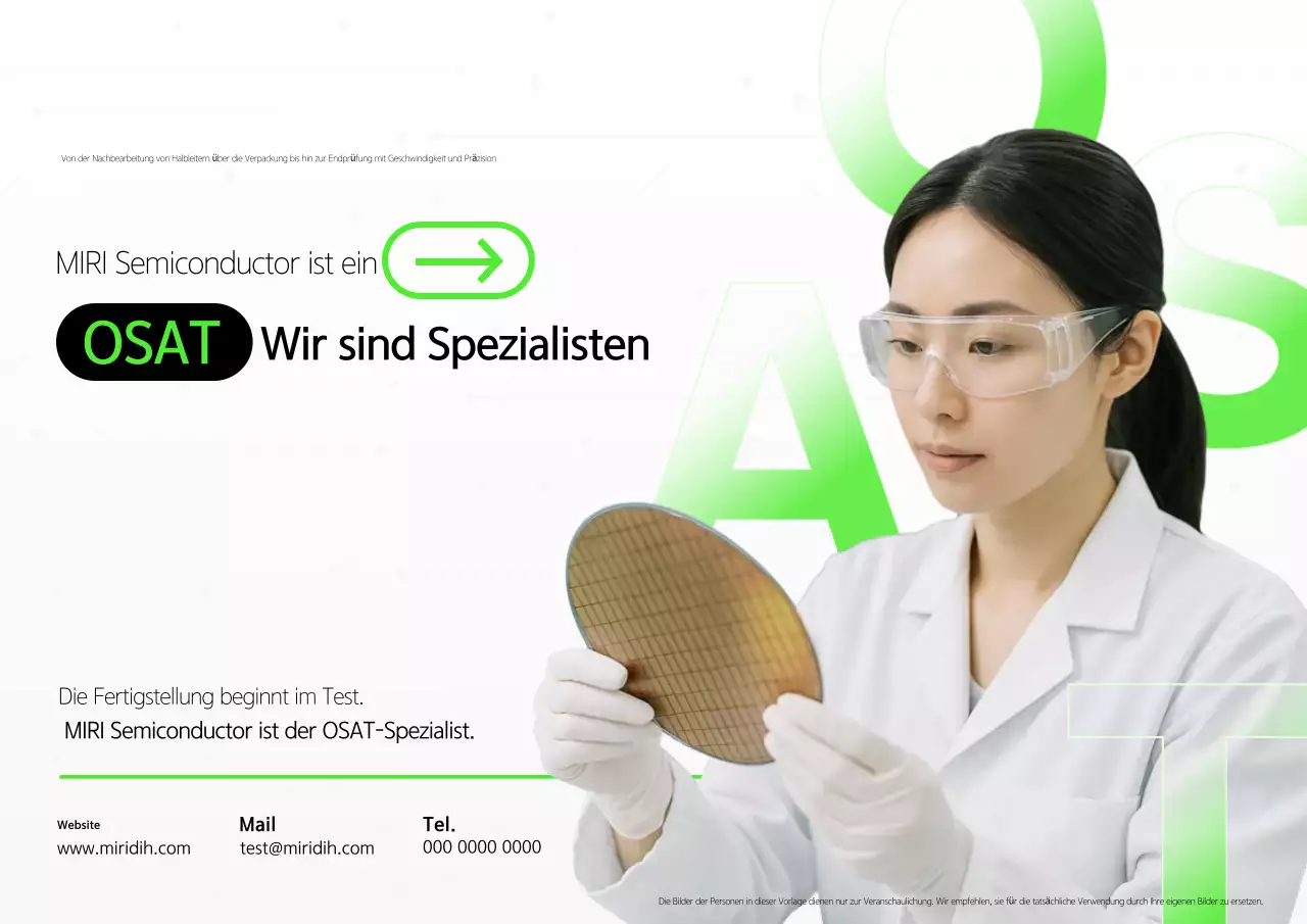 Grüne moderne Halbleiterwerbung