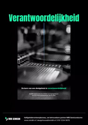 Zwarte moderne halfgeleideradvertentie