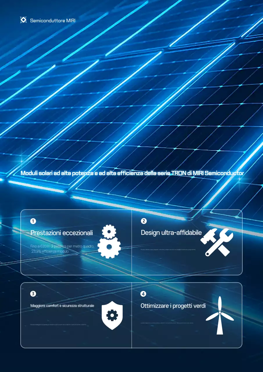 Pubblicità del modulo solare Blue Cyber