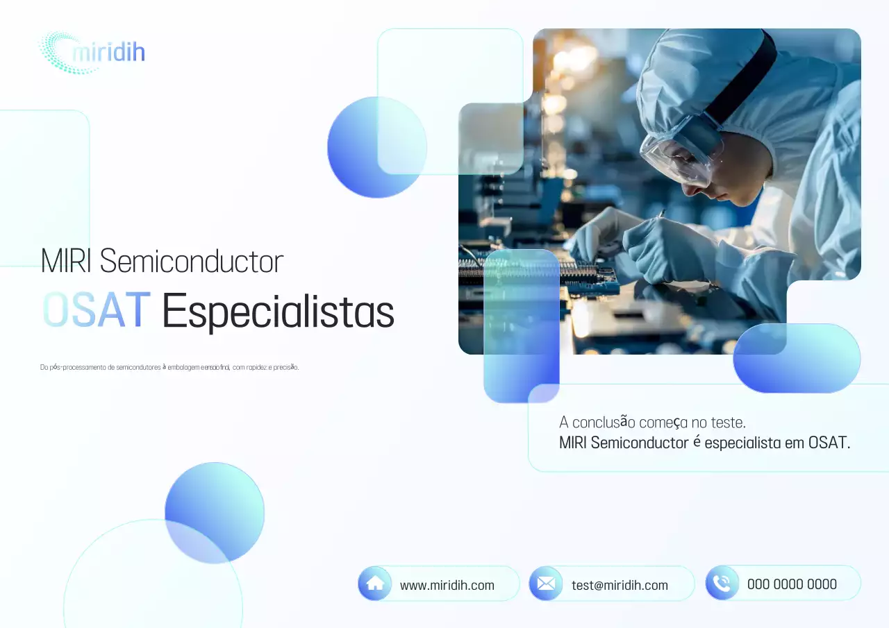 Anúncio de tecnologia moderna azul-celeste