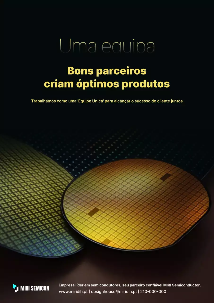 Anúncio de semicondutores modernos pretos