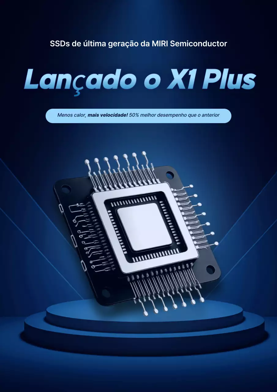 Anúncio de Tecnologia Moderna Azul