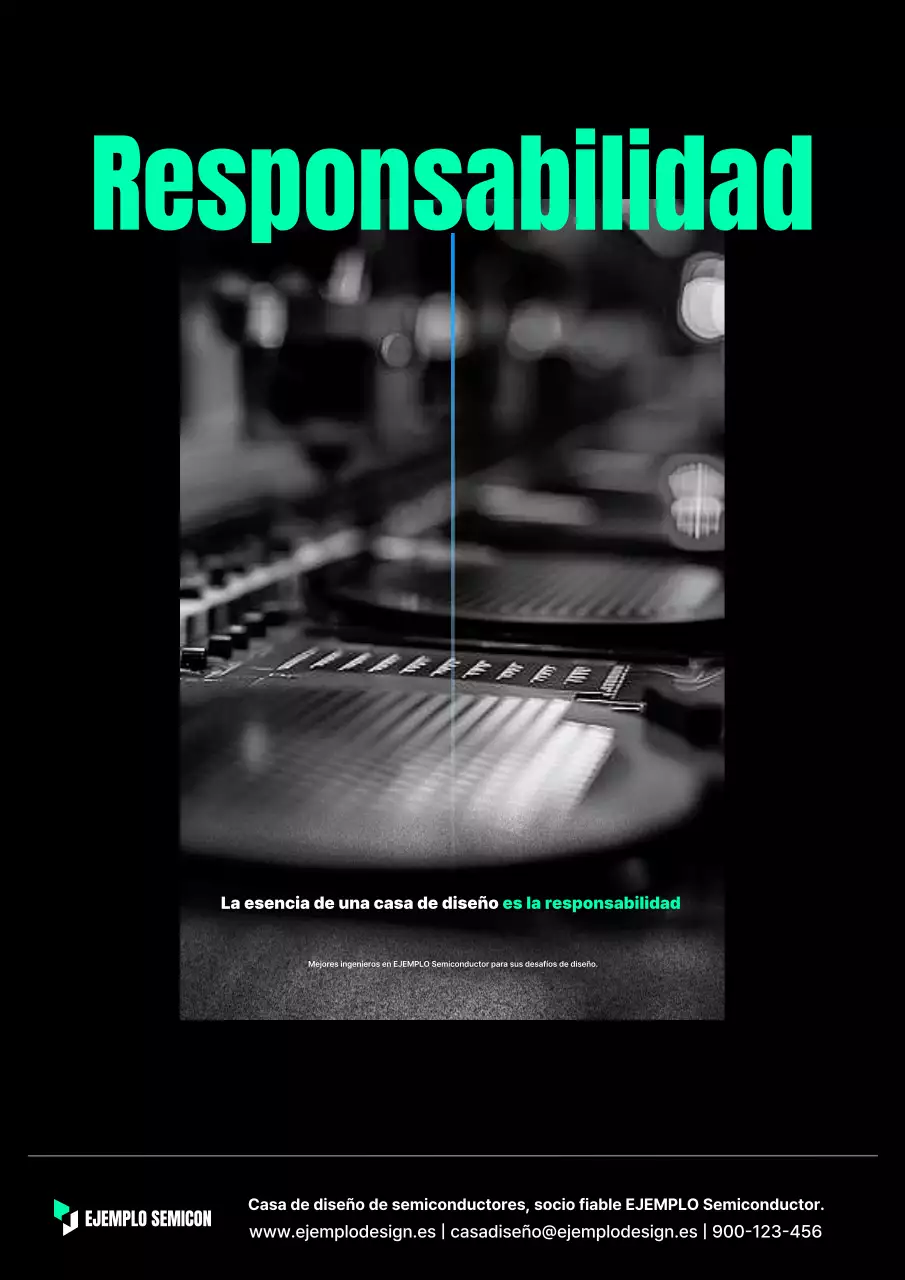 Anuncio de semiconductores modernos negros