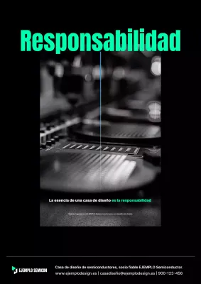 Anuncio de semiconductores modernos negros