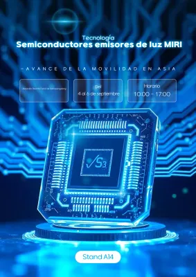 Exposición de tecnología cibernética azul