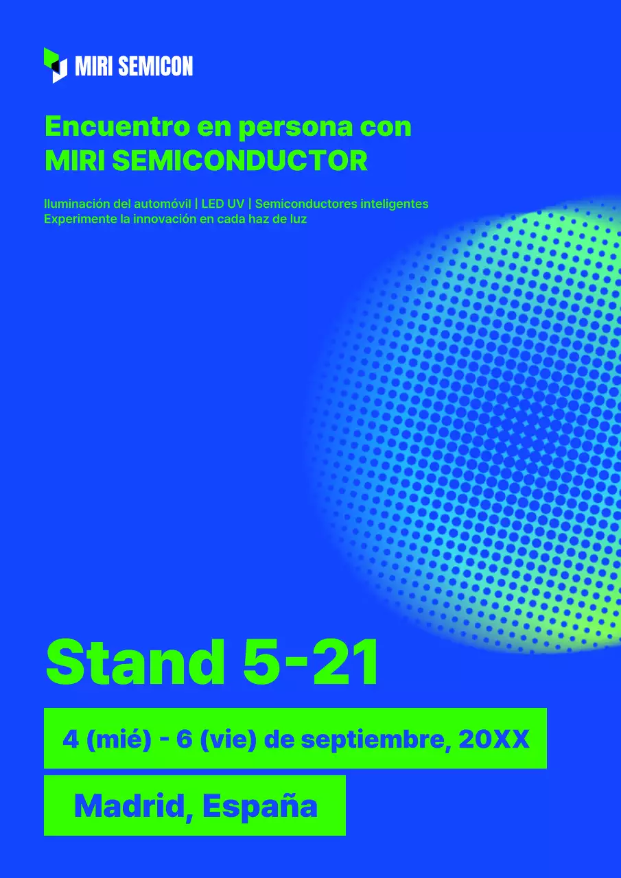 Exposición de tecnología moderna azul