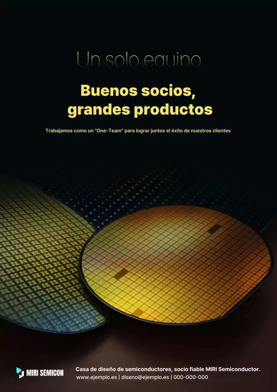 Anuncio de semiconductores modernos negros