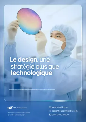 Publicité sur la technologie moderne bleu ciel