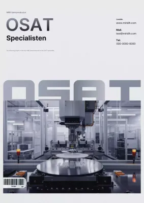 Grijze moderne halfgeleideradvertentie