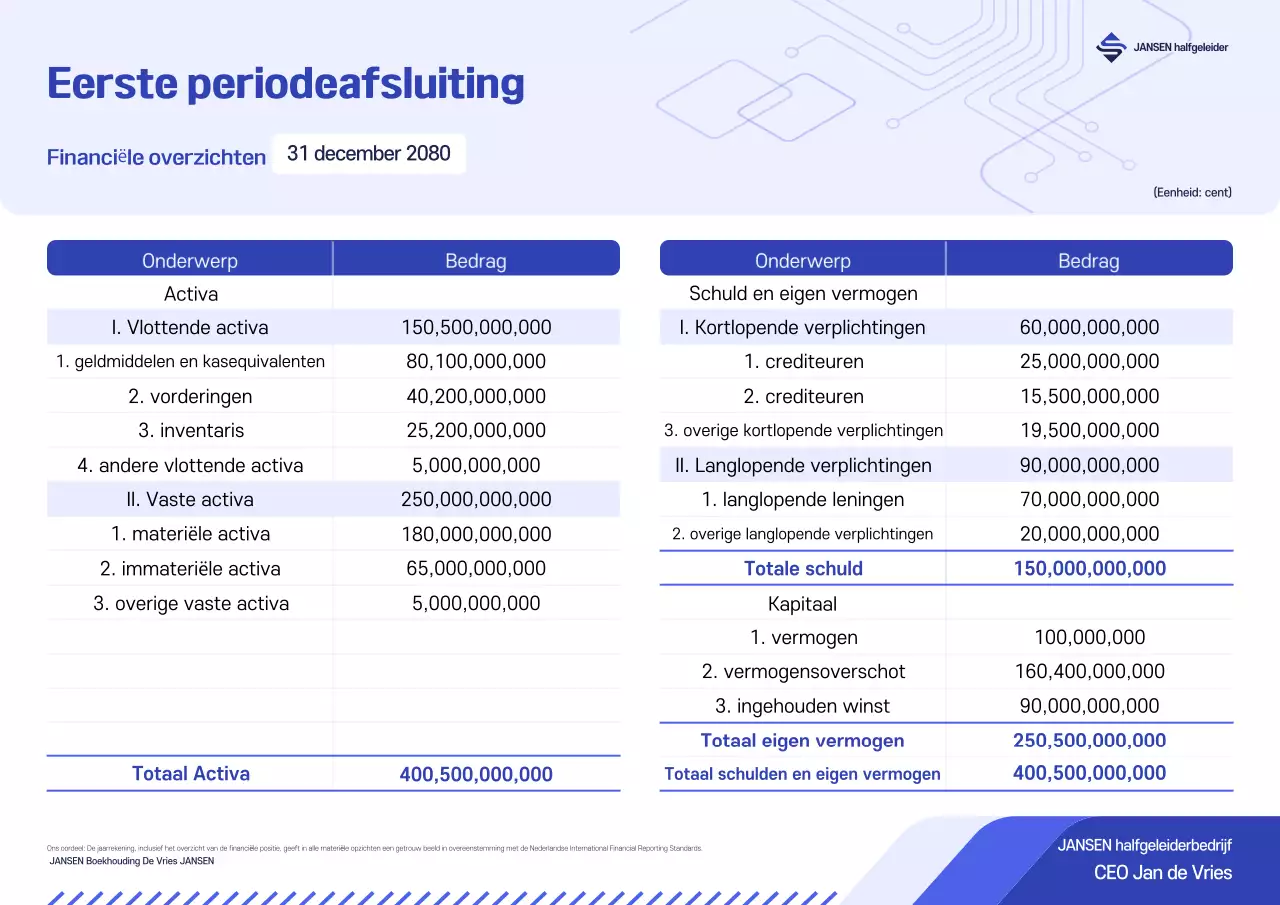Blue Clean Financieel Rapport