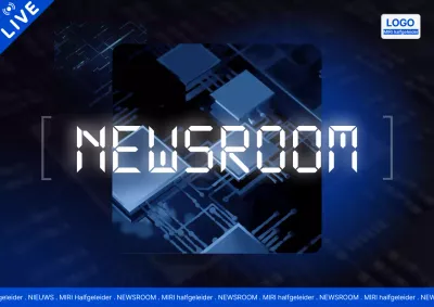 Blue Cyber Nieuws Uitzending