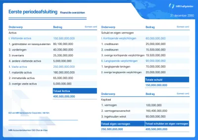 Blauwe Basis Financiële Overzichten Gids