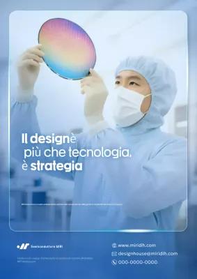 Pubblicità di tecnologia moderna blu cielo