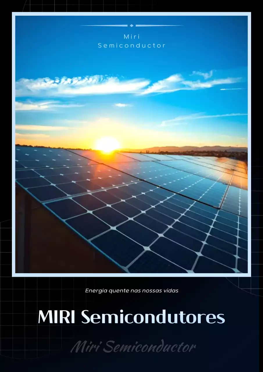 Anúncio de Energia Moderna Azul