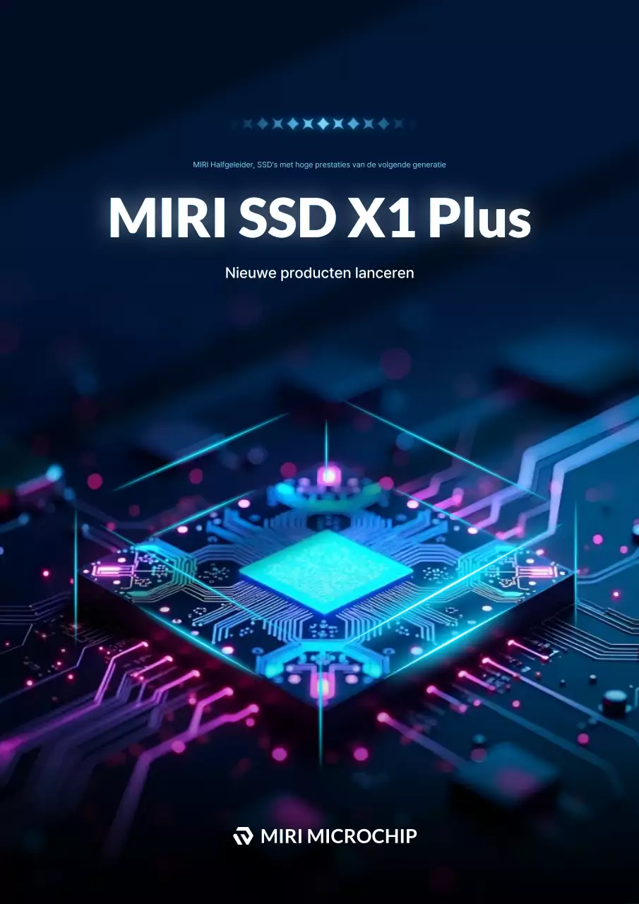 Blauwe Cyber ​​Tech Advertentie