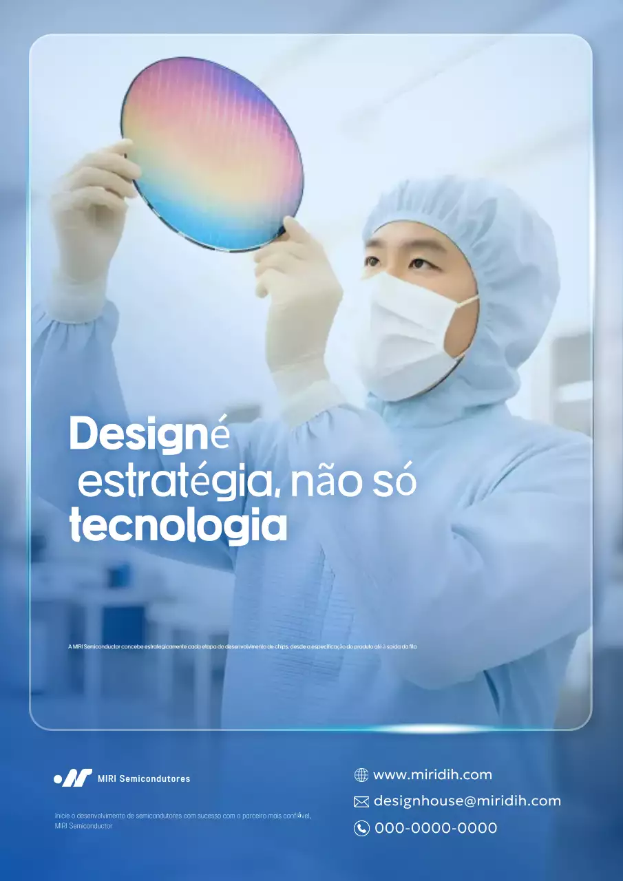 Anúncio de tecnologia moderna azul-celeste