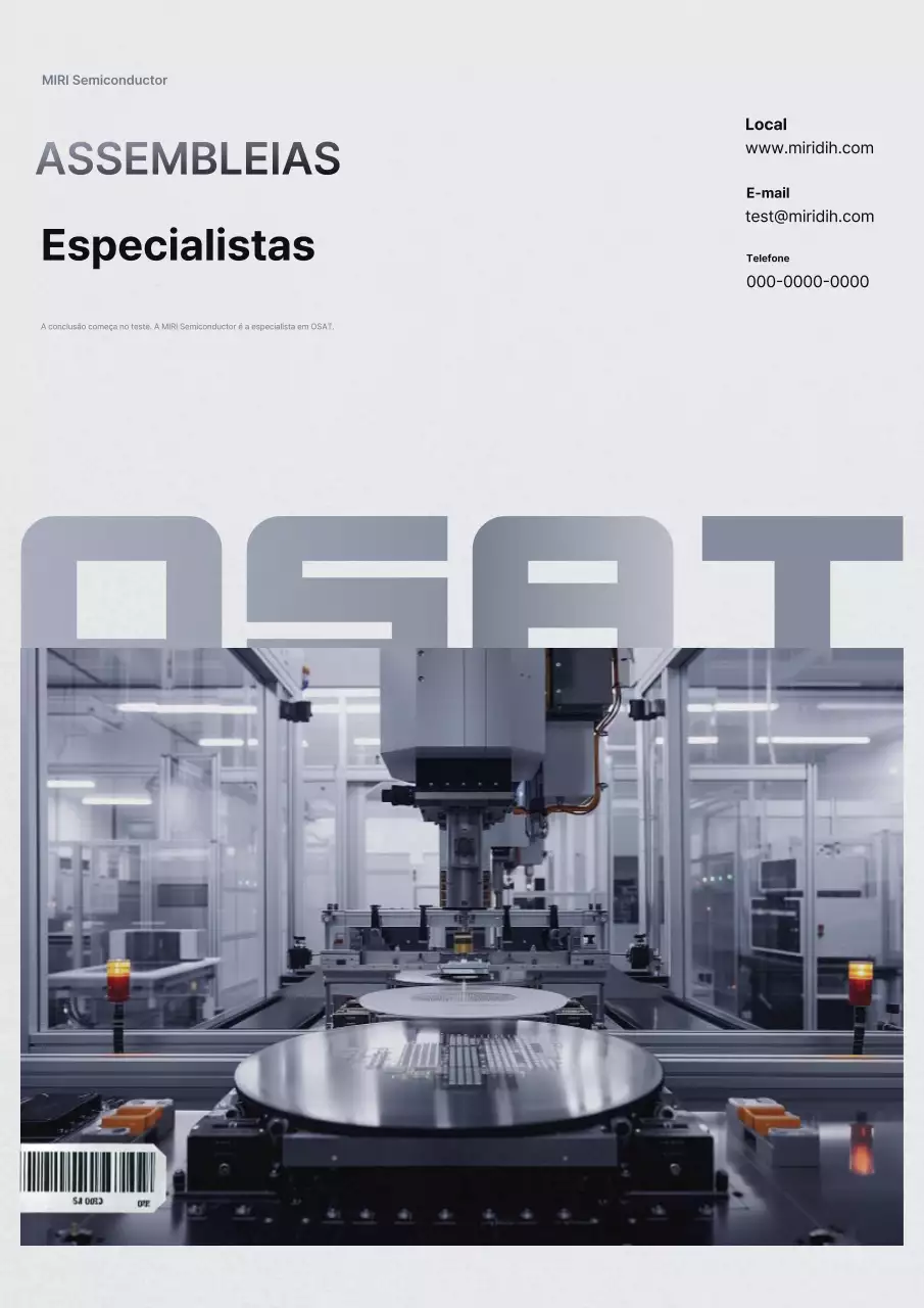 Anúncio de semicondutores modernos cinza