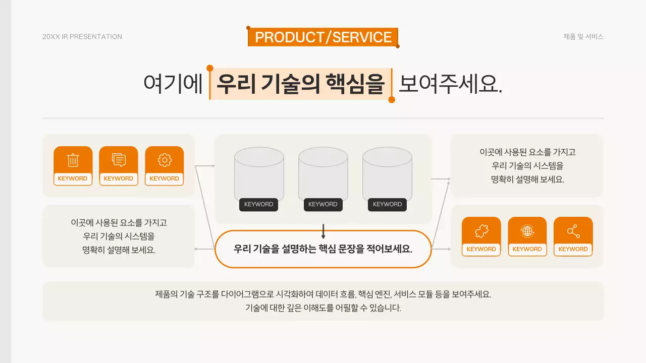주황 모던 발표 자료 기획 IR