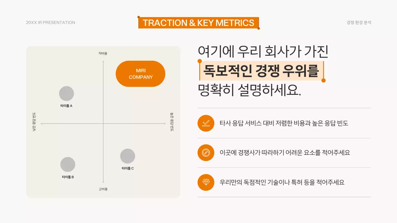 주황 모던 발표 자료 기획 IR