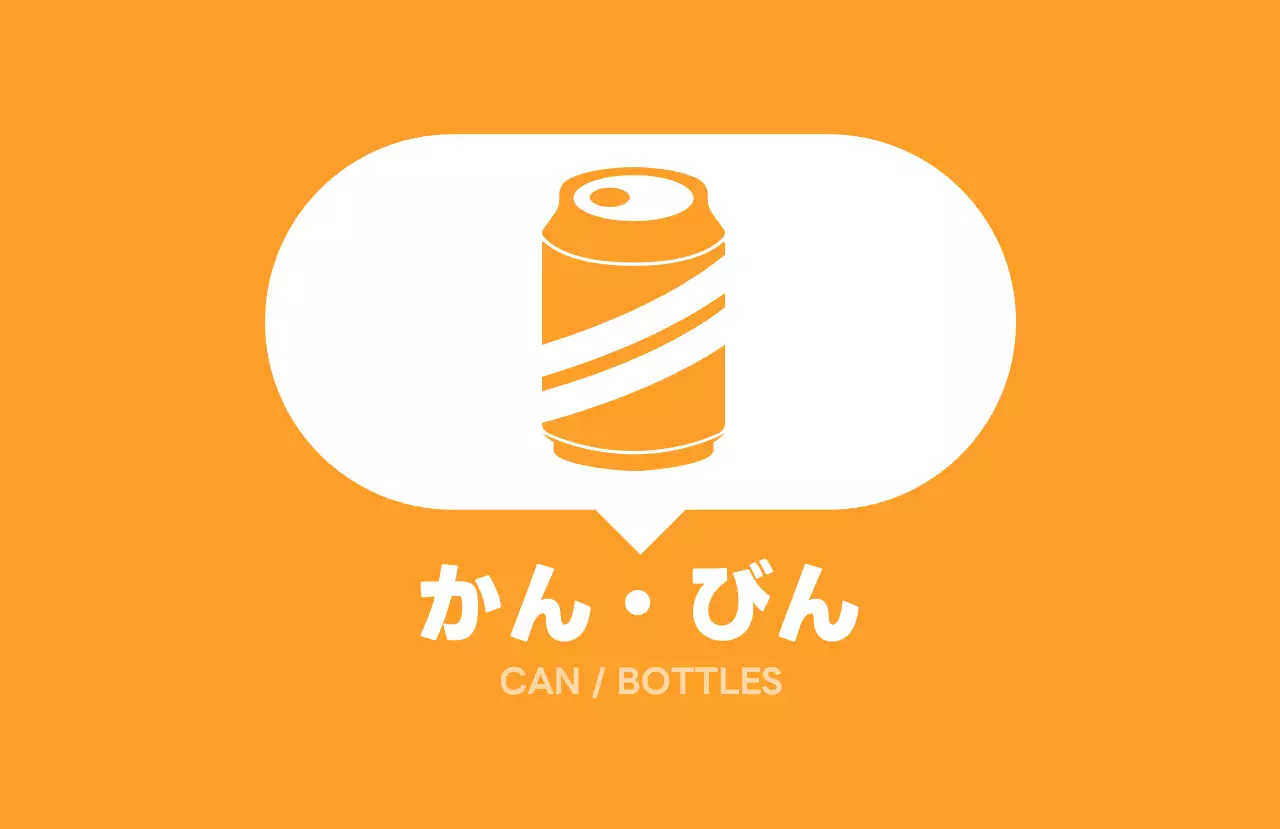 オレンジ シンプル リサイクル 看板