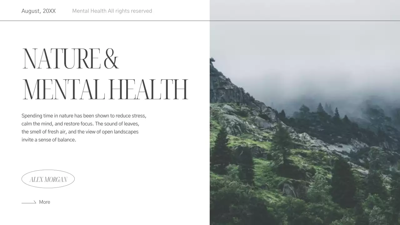 Green Minimalist Mental Health Newsletter