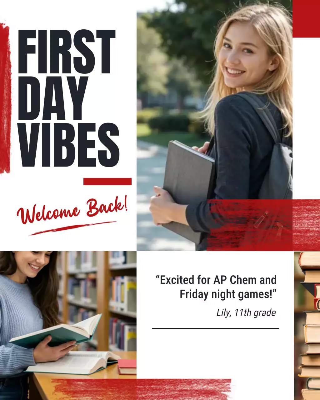 First Day Vibes High School Instagram Post