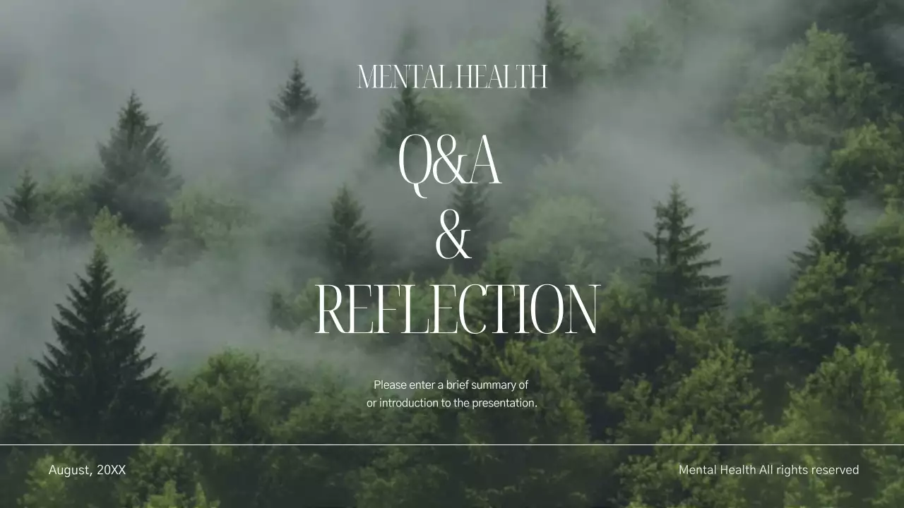 Green Minimalist Mental Health Newsletter