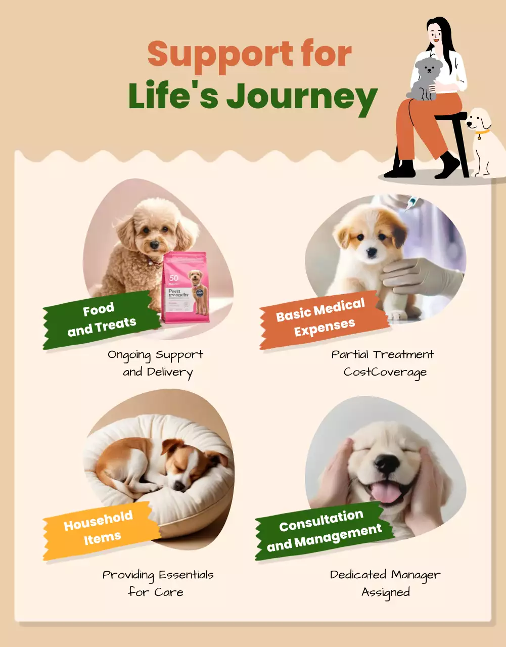 beige playful animal adoption promotion