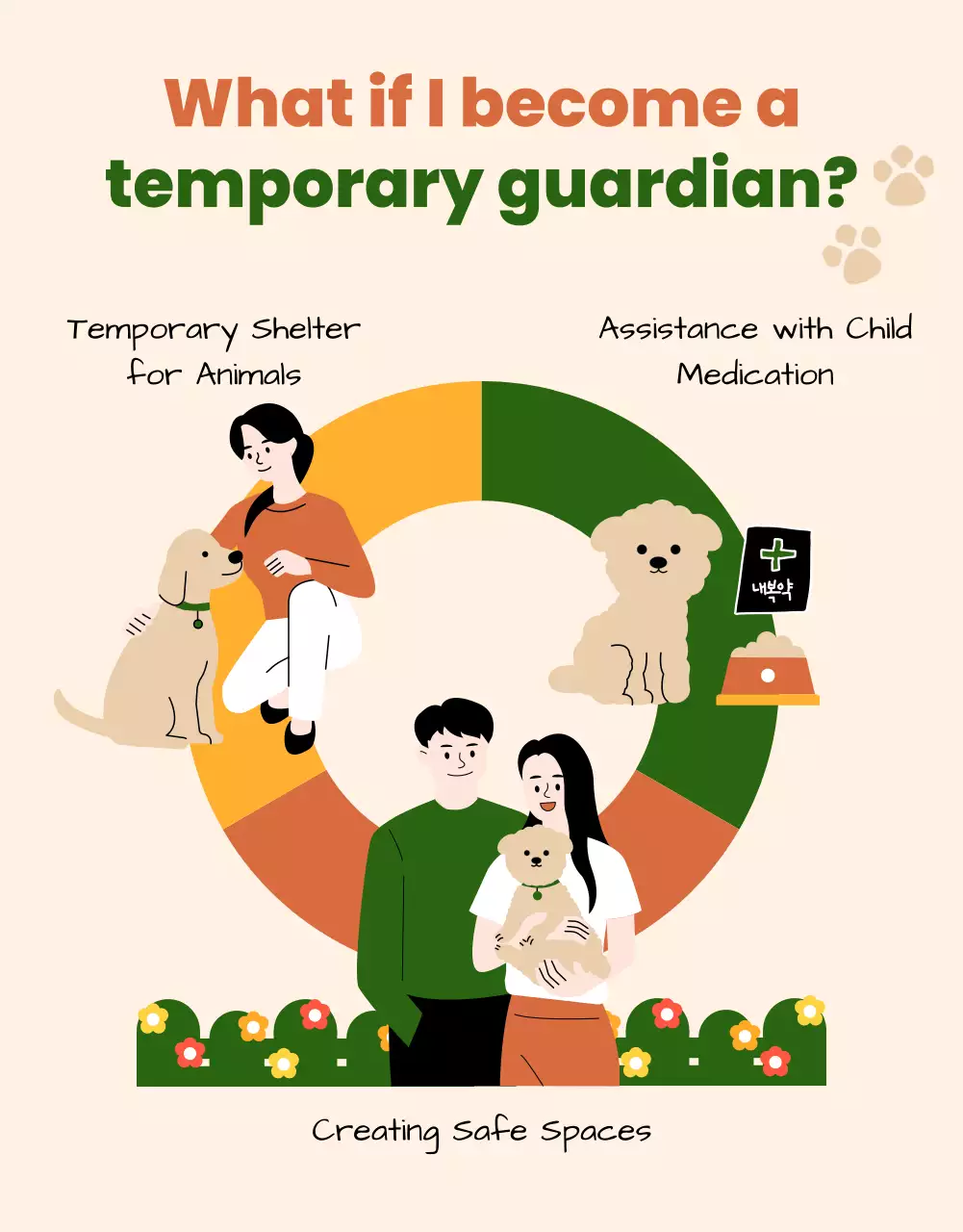 beige playful animal adoption promotion